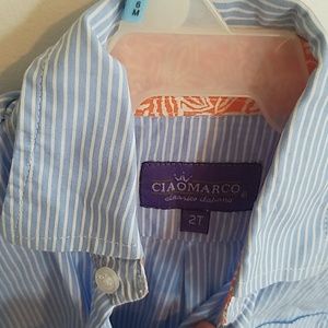 Adorable blue button down shirt 2T